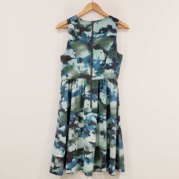 Pretty Blue & Green Party Dress - Picture 2 of 6